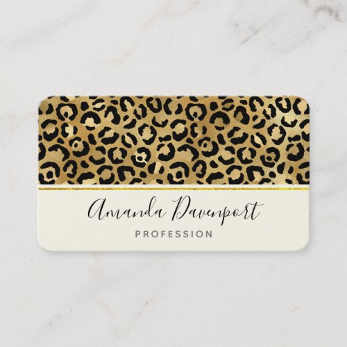 Wild  Exotic Leopard Print Pattern Business Card