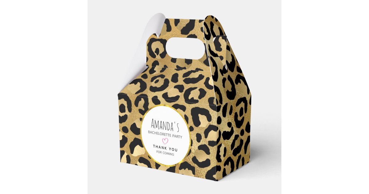 Wild & Exotic Leopard Print Pattern Favor Boxes | Zazzle