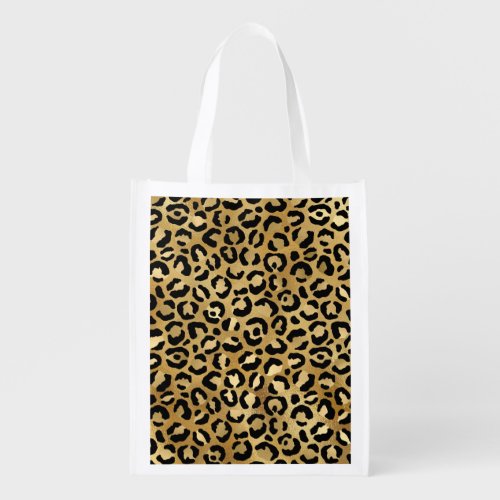 Wild  Exotic Leopard Print Pattern Grocery Bag