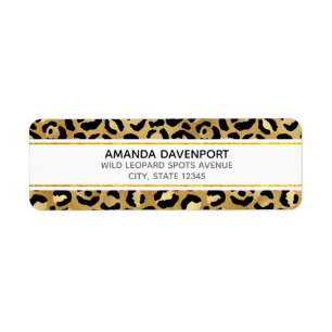 Wild & Exotic Leopard Print Pattern Label
