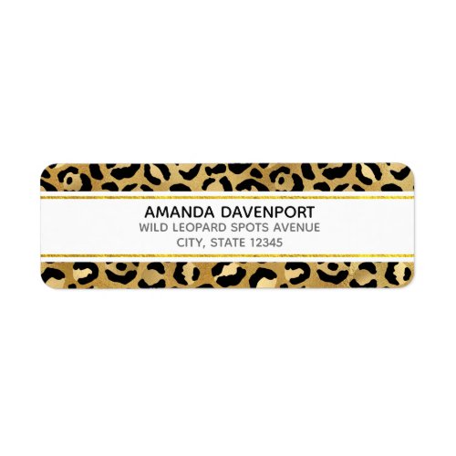 Wild  Exotic Leopard Print Pattern Label