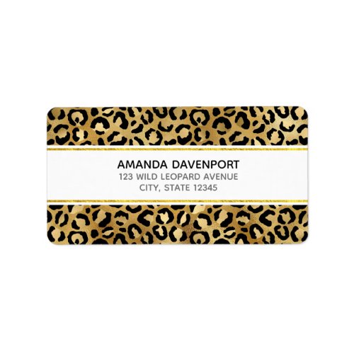 Wild  Exotic Leopard Print Pattern Label