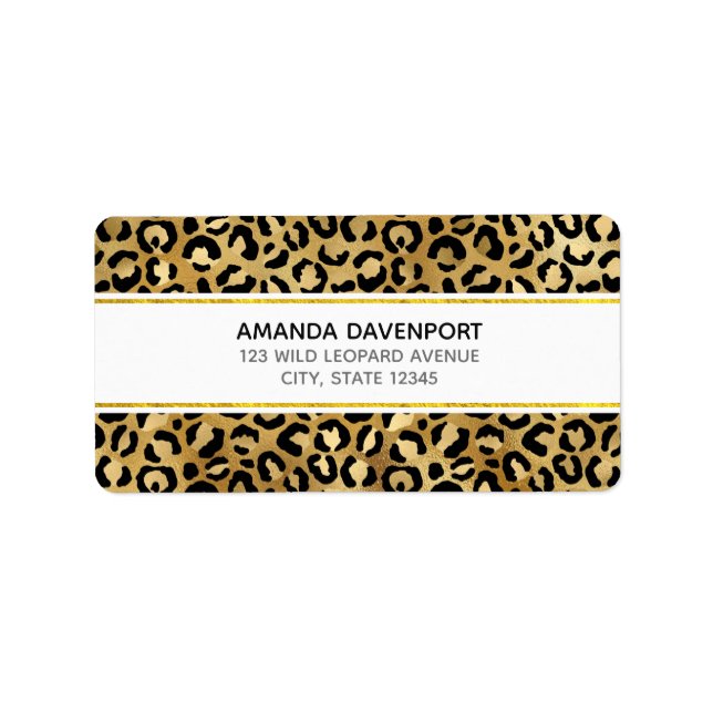 Wild & Exotic Leopard Print Pattern Label (Front)