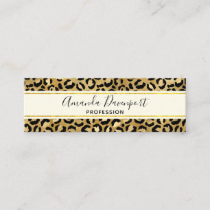 Wild & Exotic Leopard Print Pattern Mini Business Card