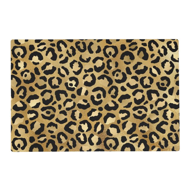 Wild & Exotic Leopard Print Pattern Placemat (Front)