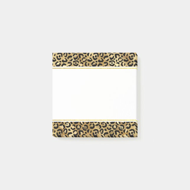 Wild & Exotic Leopard Print Pattern Post-it Notes (Front)