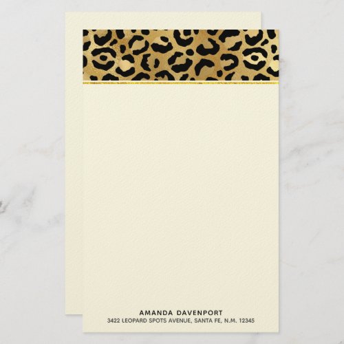 Wild  Exotic Leopard Print Pattern Stationery