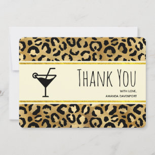 Wild & Exotic Leopard Print Pattern Thank You Card