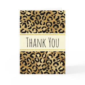 Wild & Exotic Leopard Print Pattern Thank You Card