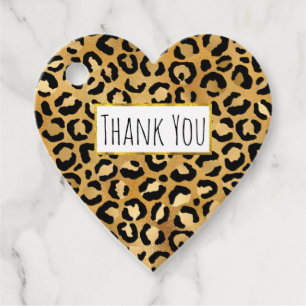 Wild & Exotic Leopard Print Pattern Thank You Favor Tags