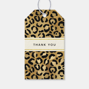 Wild & Exotic Leopard Print Pattern Thank You Gift Tags