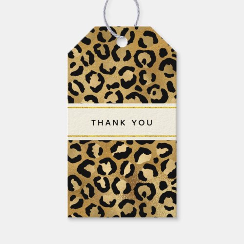 Wild  Exotic Leopard Print Pattern Thank You Gift Tags