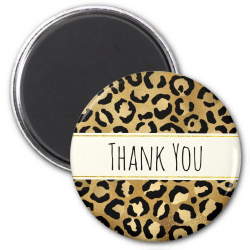 Wild  Exotic Leopard Print Pattern Thank You Magnet