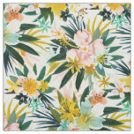 WILD FEELS Tropical Hibiscus Floral Fabric