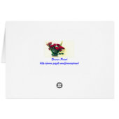 Wild Field Grass - Violet Blossom Greeting Card (Back Horizontal)