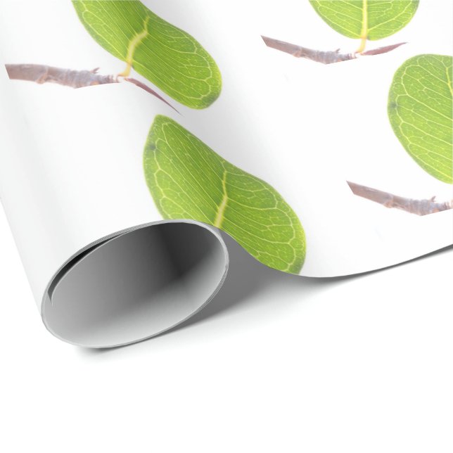 Wild Fig Rich Green Leaf Texture Wrapping Paper (Roll Corner)
