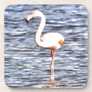 Wild Flamingo Beverage Coaster