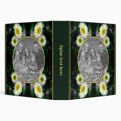 Wild Fleabane Daisy Flower Add Your Own Photo 3 Ring Binder