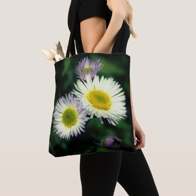 Wild Fleabane Daisy Flower Close Up  Tote Bag (Close Up)