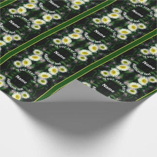 Wild Fleabane Daisy Flower Personalized Wrapping Paper