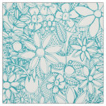 wild fleur blue fabric