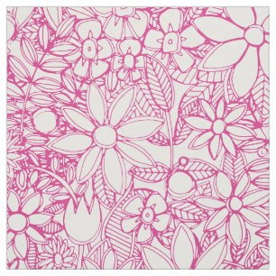 wild fleur cerise fabric