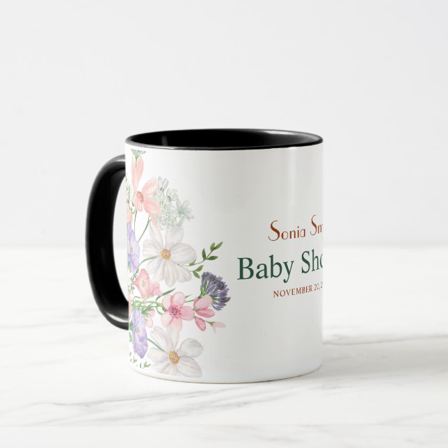 Wild Floral Baby shower Mug (Front Left)