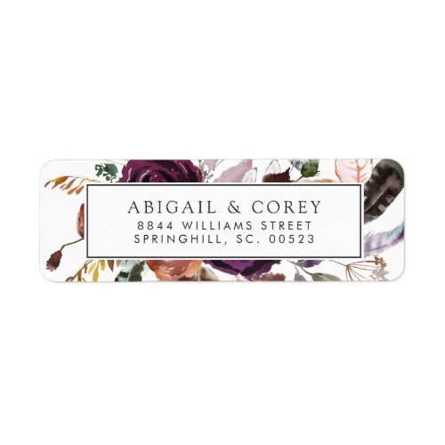 Wild Floral Bloom  Label