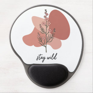 Wild Floral Design Gel Mouse Pad