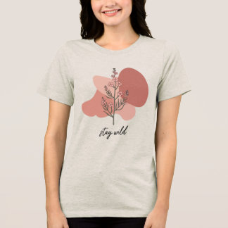 Wild Floral Design Tri-Blend Shirt