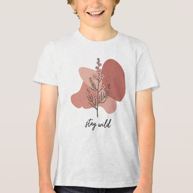 Wild Floral Design Tri-Blend Shirt (Front)