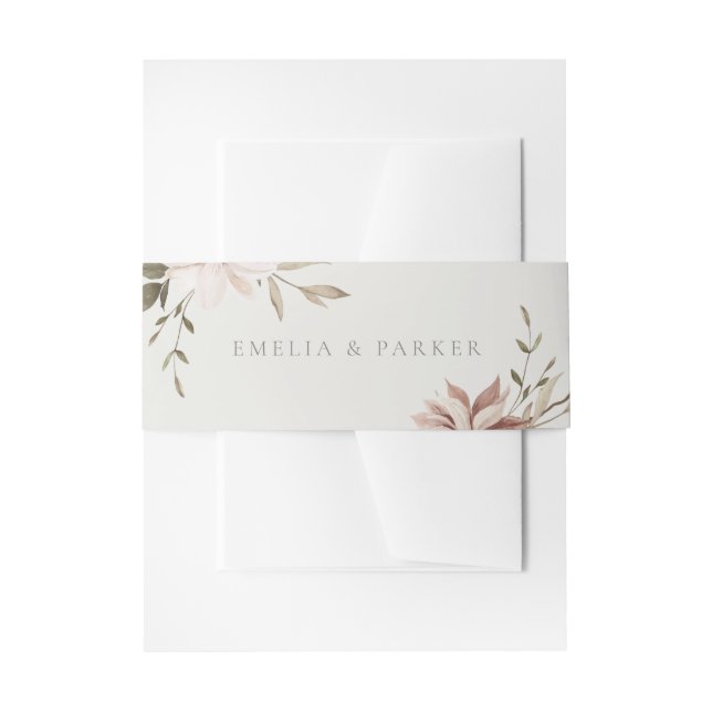 Wild Florals  Invitation Belly Band (Front Example)
