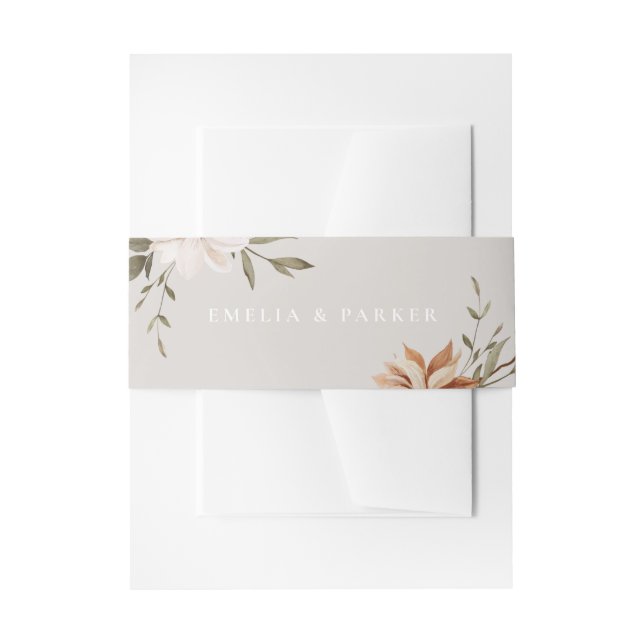 Wild Florals  Invitation Belly Band (Front Example)