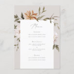 Wild Florals Menu Card<br><div class="desc">Wild Florals Menu Card. Customizable. Part of a collection</div>