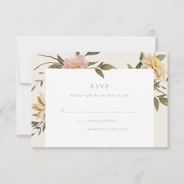 Wild Florals RSVP Card (Front)