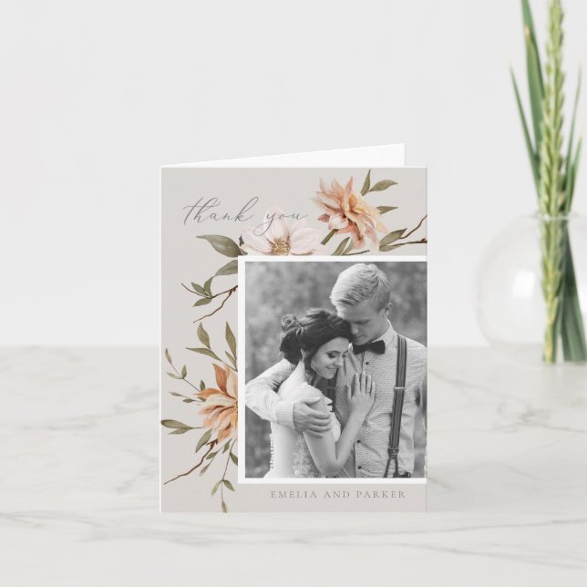 Wild Florals Thank You Card (Front)