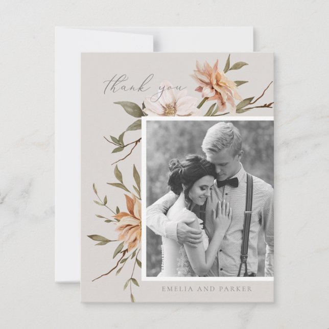 Wild Florals Thank You Card (Front)