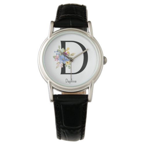 Wild Flower Alphabet D Watch