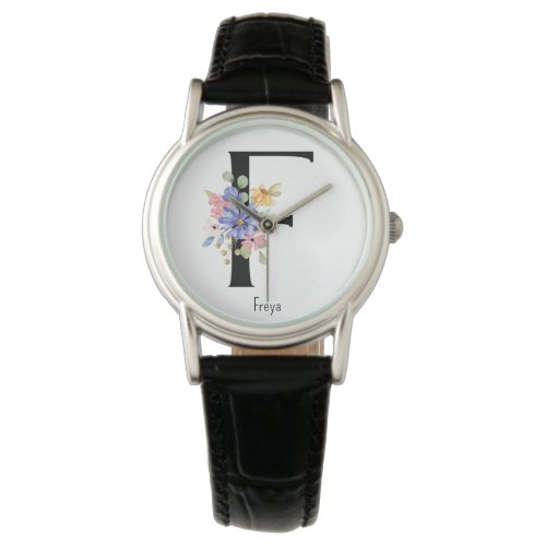 Wild Flower Alphabet F Watch