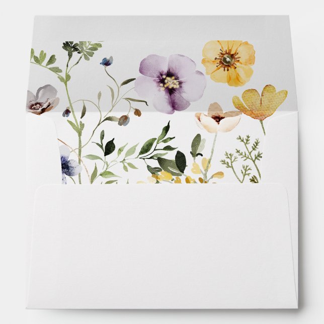 Wild flower blooms invitation envelopes 5x7 (Creator Uploaded)