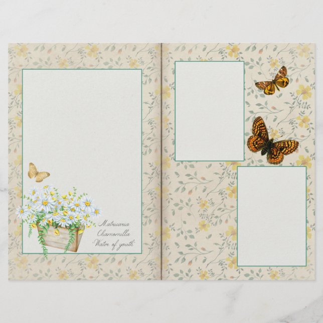 Wild Flower & Butterfly Scrapbook Ephemera (Front)
