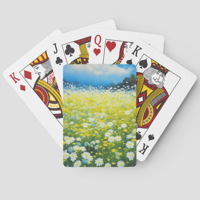 Wild Flower Field Poker Cards (Back)