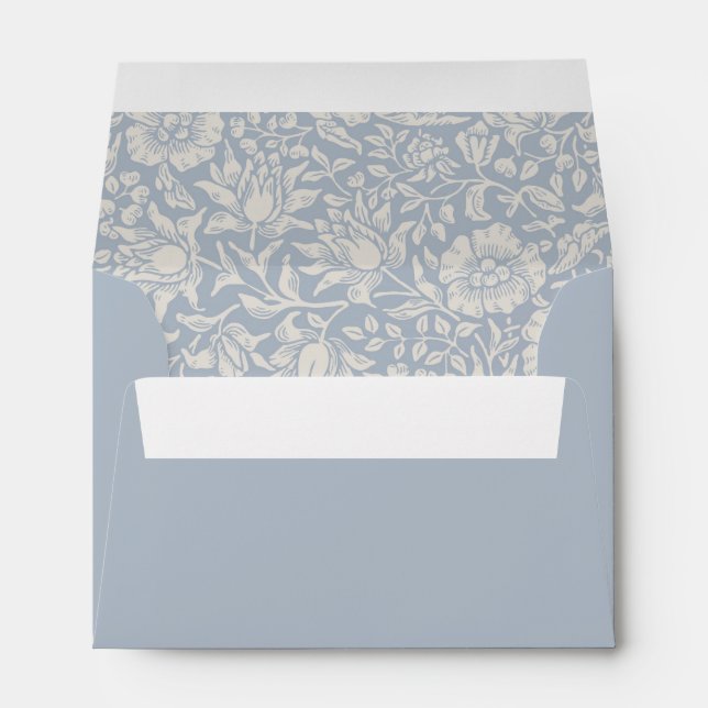Wild Flower Floral Blue Address Envelope (Back (Bottom))