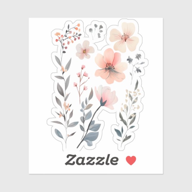 Wild Flower-Floral-Cute Sticker (Sheet)