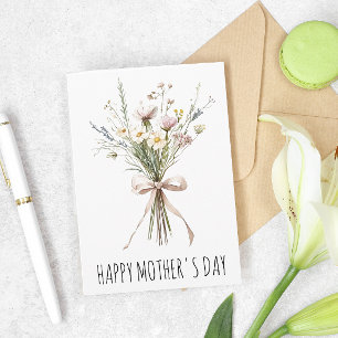 Wild Flower Flower Bouquet Mother's day Card