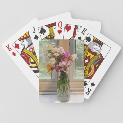 Wild Flower Garden Bouquet Playing Cards