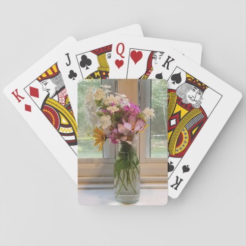 Wild Flower Garden Bouquet Poker Cards