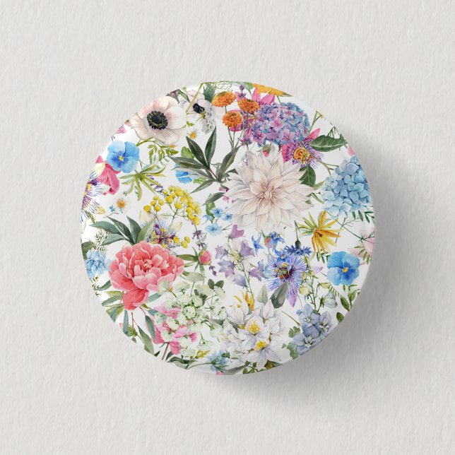 Wild flower garden  button (Front)