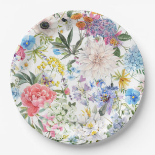 Wild flower garden Paper Plate