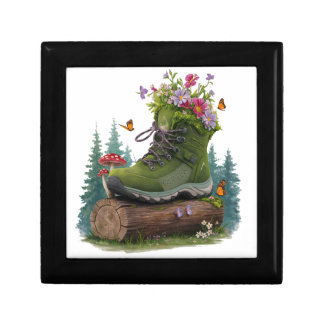 Wild flower hiking boots gift box